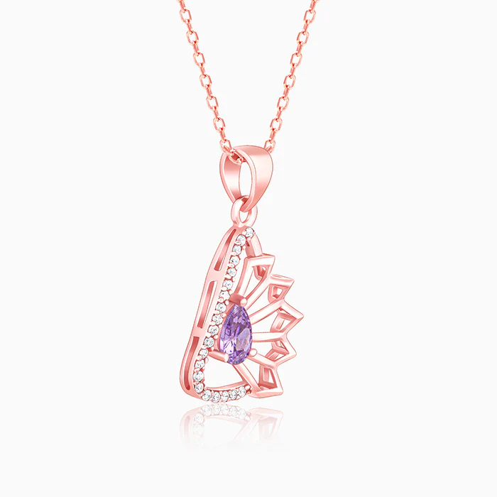 Rose Gold Notre Dame Pendant With Link Chain - Image 4