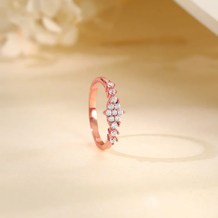 Rose Gold Oleander Floral Ring - Image 2