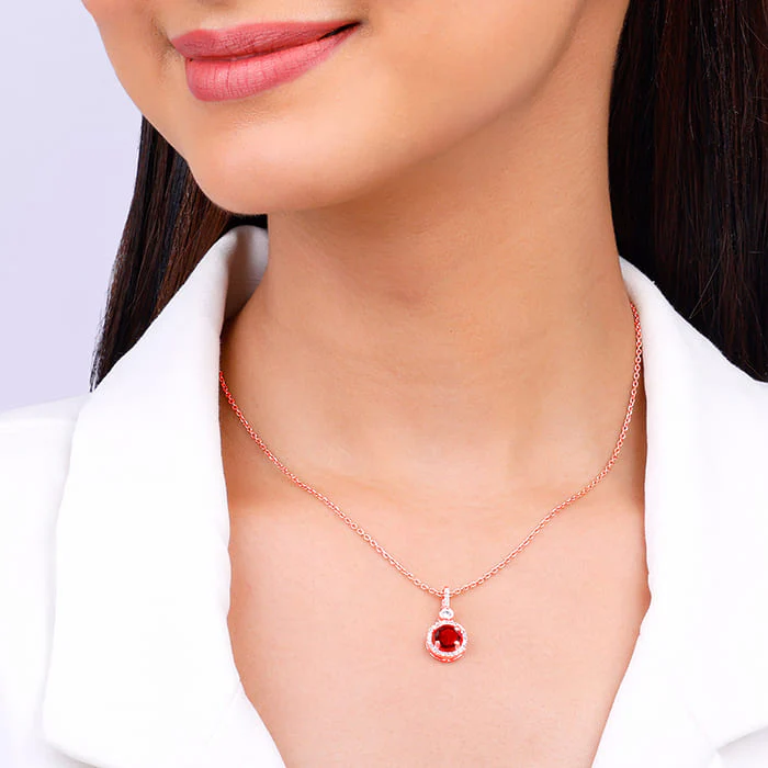 Rose Gold One And Only Pendant With Link Chain - Image 3