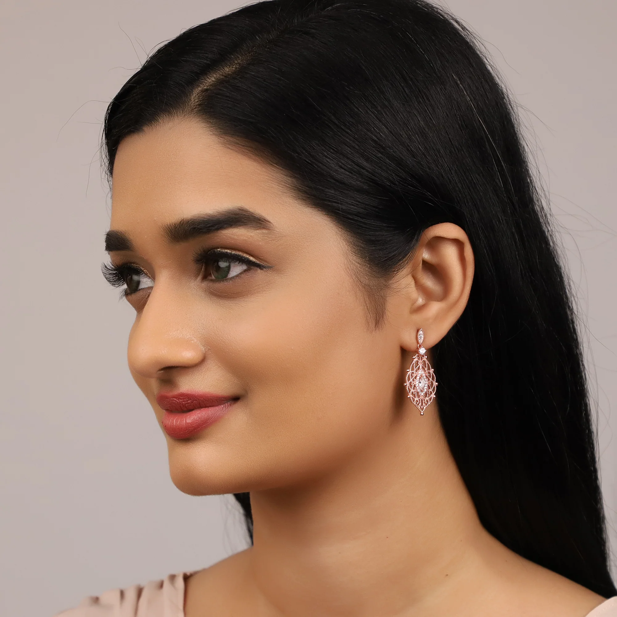 Rose Gold Opulent Desire Earrings - Image 3