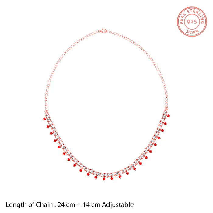 Rose Gold Passionate Heart Choker Necklace - Image 4