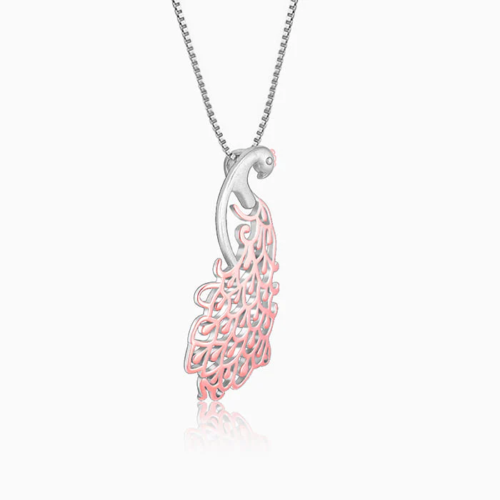 Anushka Sharma Rose Gold Peacock Pendant - Image 5