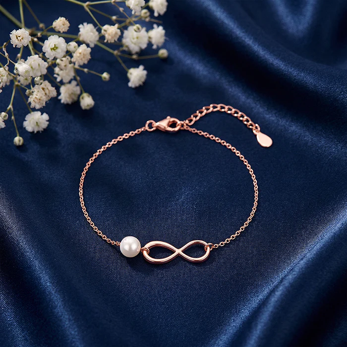 Rose Gold Pearl to Eternity Bracelet - Image 2