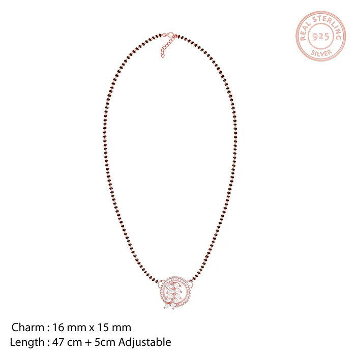 Rose Gold Periwinkle Mangalsutra Set - Image 4