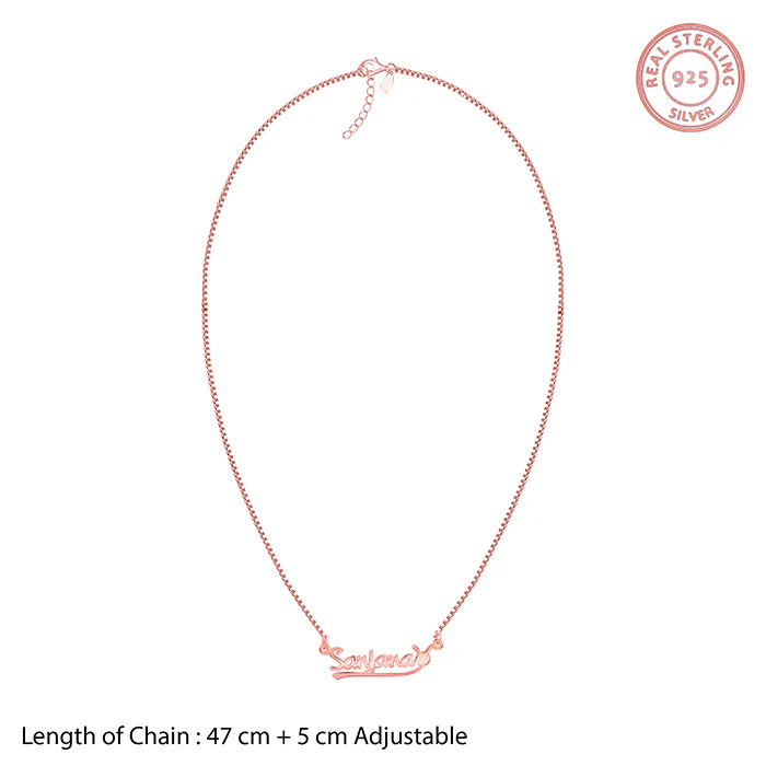 Rose Gold Personalised Bunny Necklace - Image 5