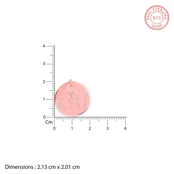 Rose Gold Personalised Coin Pendant - Image 4
