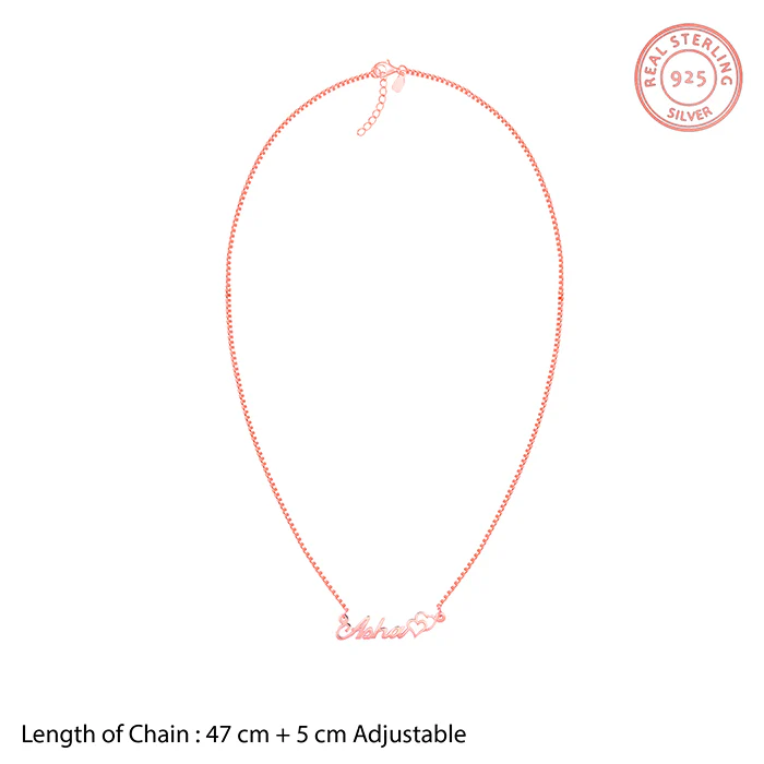 Rose Gold Personalised Dual Heart Necklace - Image 5