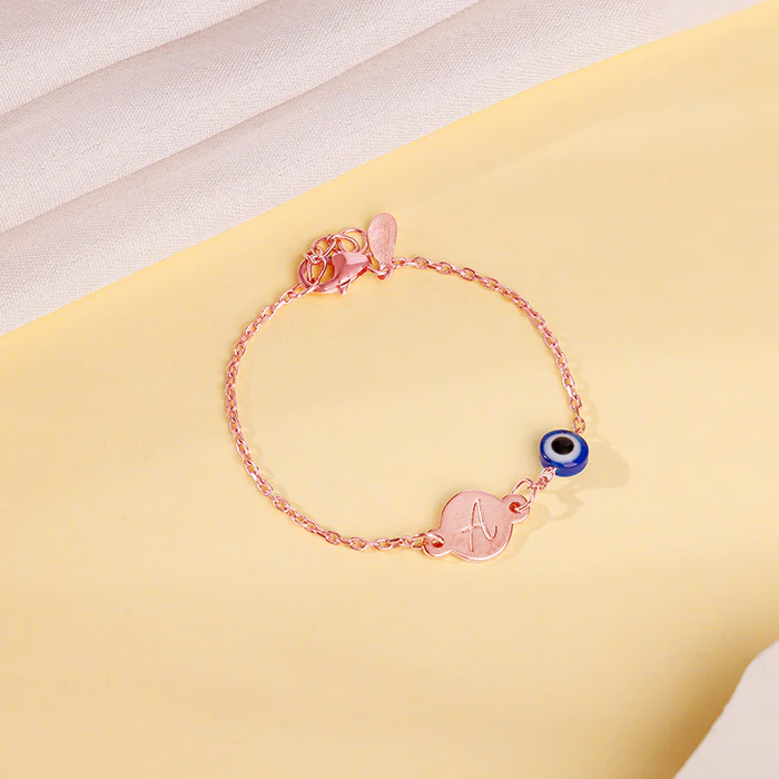 Rose Gold Personalised Envy Gaze Kids Bracelet (0 - 2 Years) - Image 2