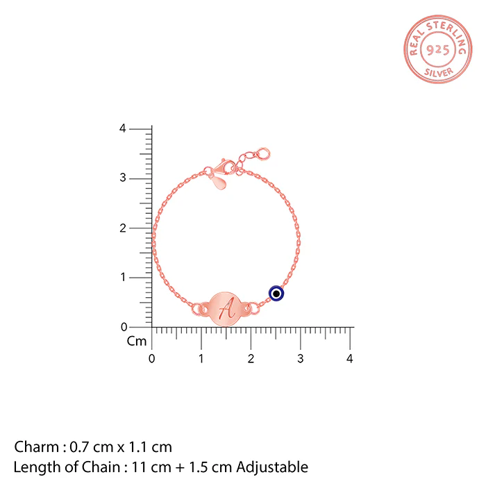 Rose Gold Personalised Envy Gaze Kids Bracelet (0 - 2 Years) - Image 4