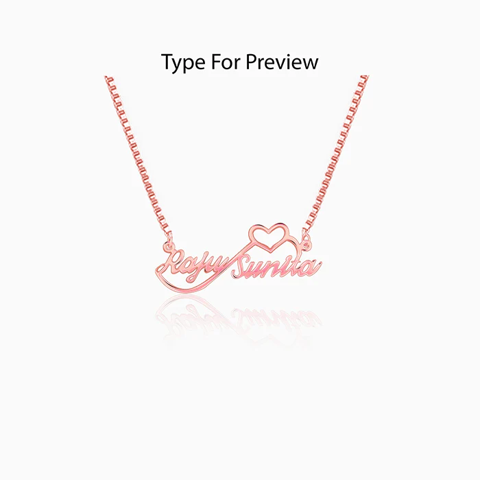 Rose Gold Personalised Infinite Love Pendant - Image 2