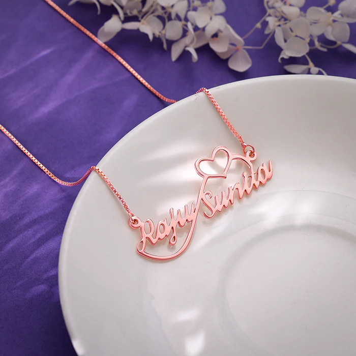 Rose Gold Personalised Infinite Love Pendant - Image 3