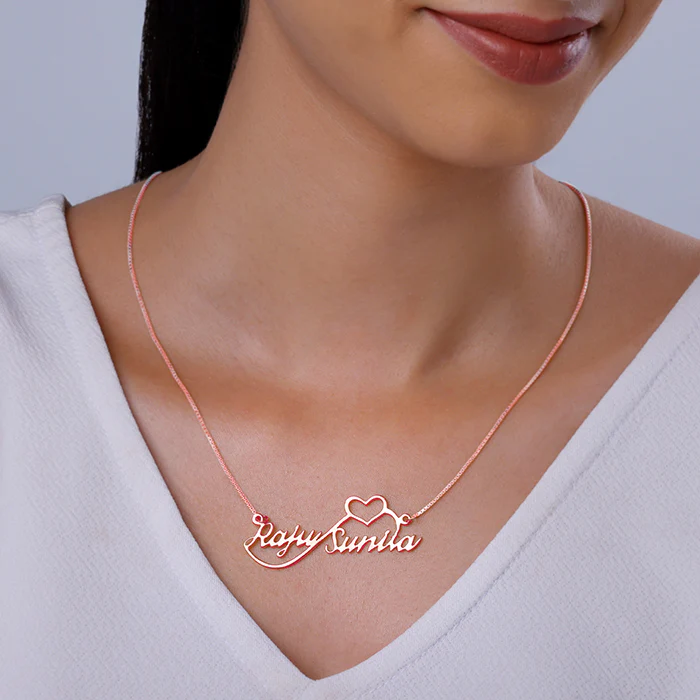 Rose Gold Personalised Infinite Love Pendant - Image 4