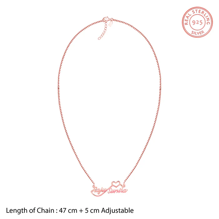 Rose Gold Personalised Infinite Love Pendant - Image 6
