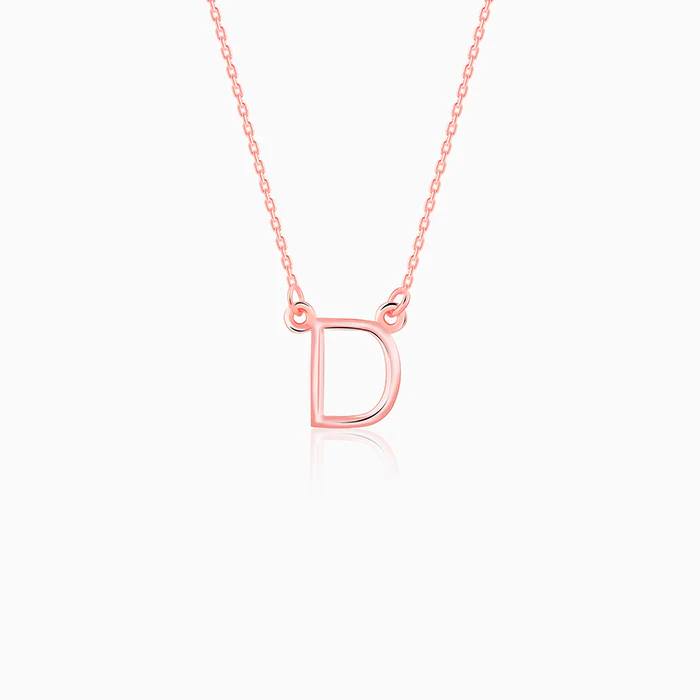 Rose Gold Personalised Initial Necklace