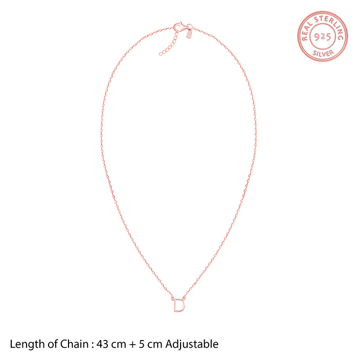 Rose Gold Personalised Initial Necklace - Image 5