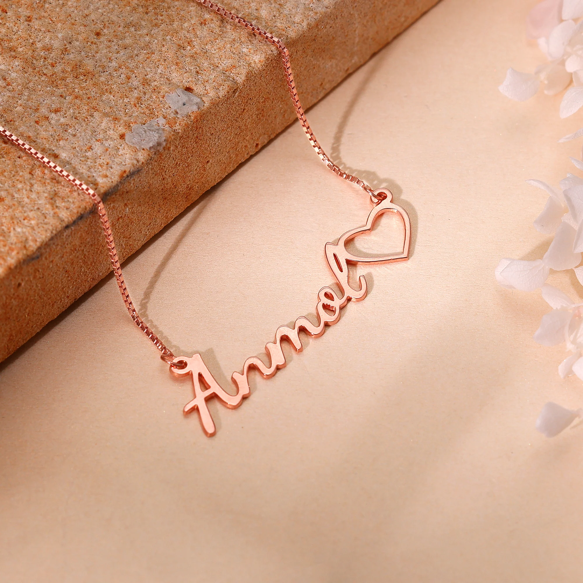 Rose Gold Personalised Life Partner Pendant - Image 3