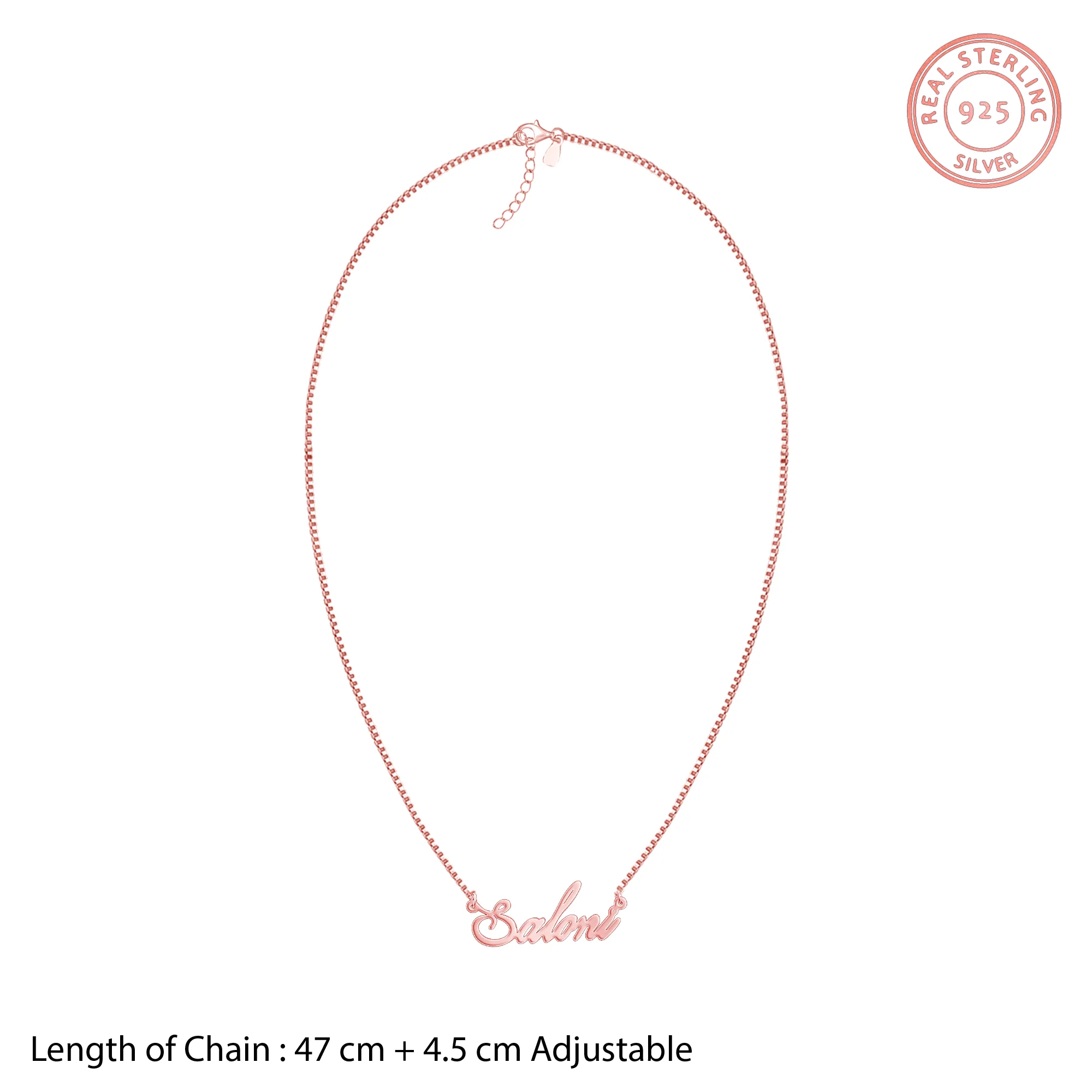 Rose Gold Personalised Eternal Necklace - Image 5