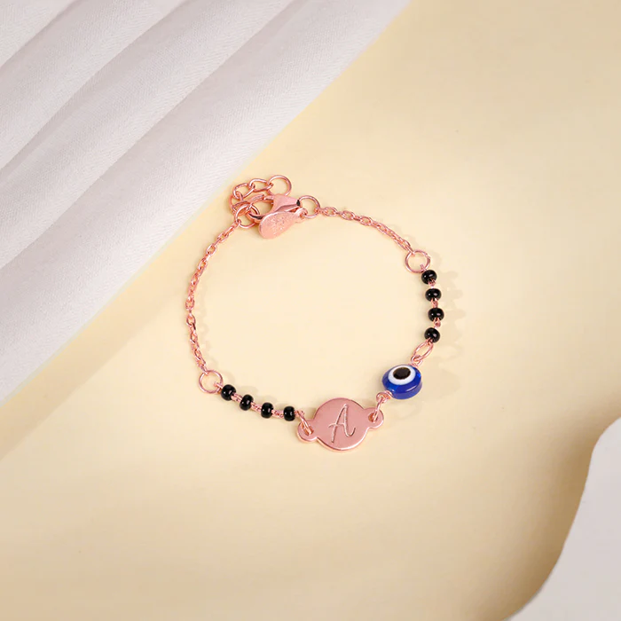 Rose Gold Personalised Nazariya Kids Bracelet (0 - 2 Years) - Image 2
