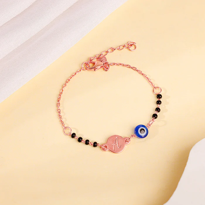 Rose Gold Personalised Nazariya Kids Bracelet (2 - 8 Years) - Image 2
