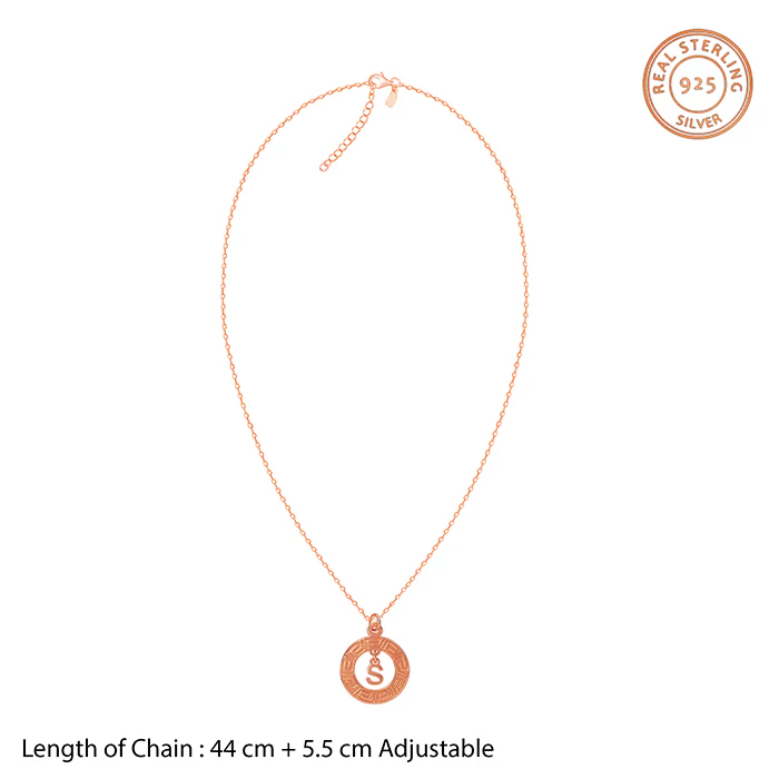 Rose Gold  Personalised The Letter Initial Necklace - Image 6