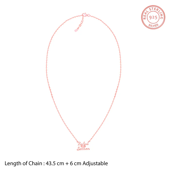 Rose Gold Personalised We Two Pendant - Image 5