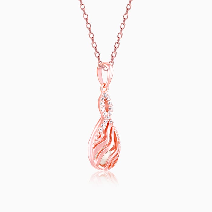 Rose Gold Pious Love Pendant With Link Chain - Image 4