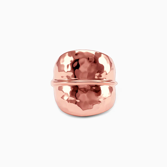 Rose Gold Plain Cocktail Ring (Size 12)