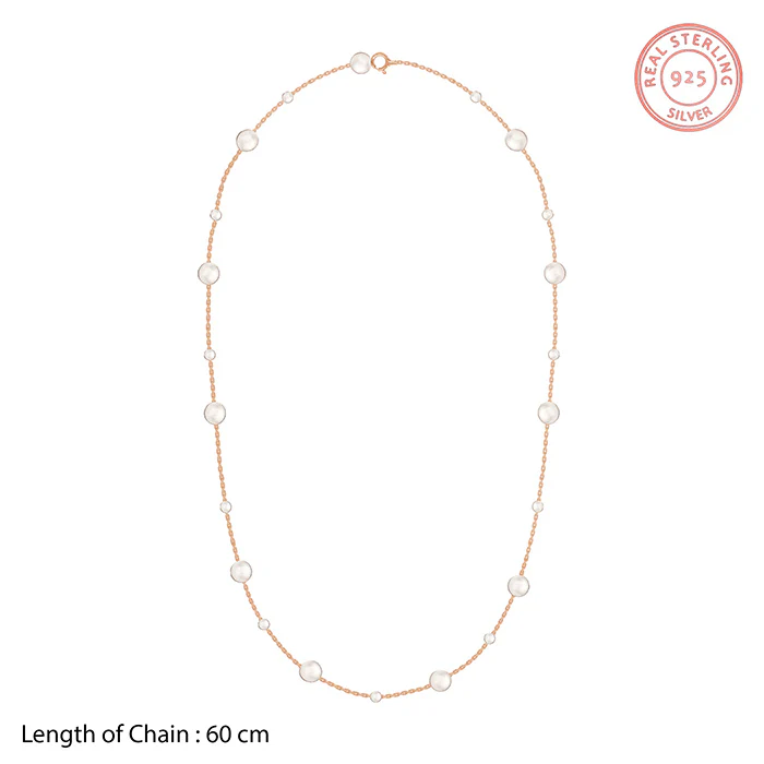Rose Gold Playful Pearl Necklace - Image 4