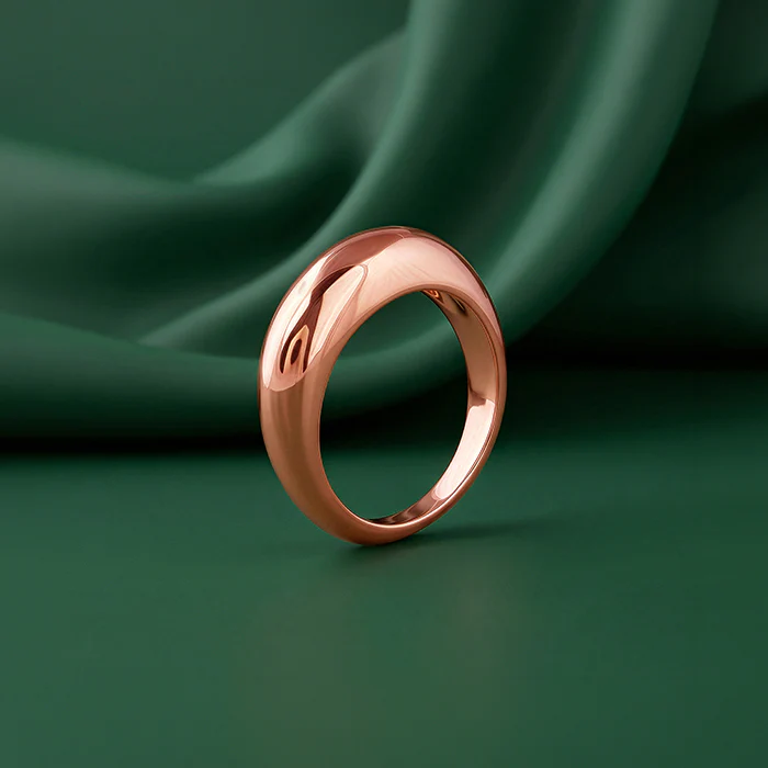 Rose Gold Polished Ring - Image 2