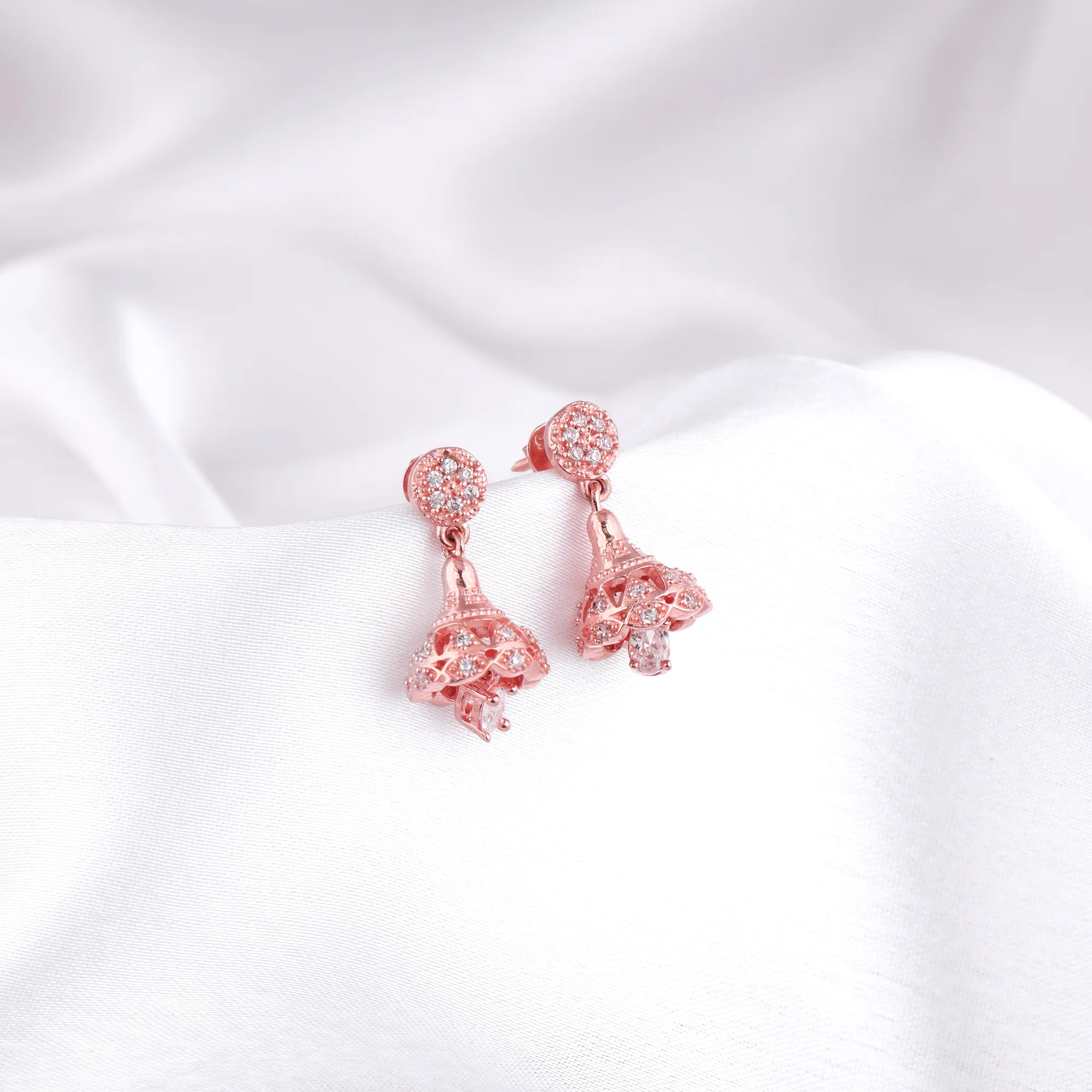 Rose Gold Pretty Little Jhumki - Image 2