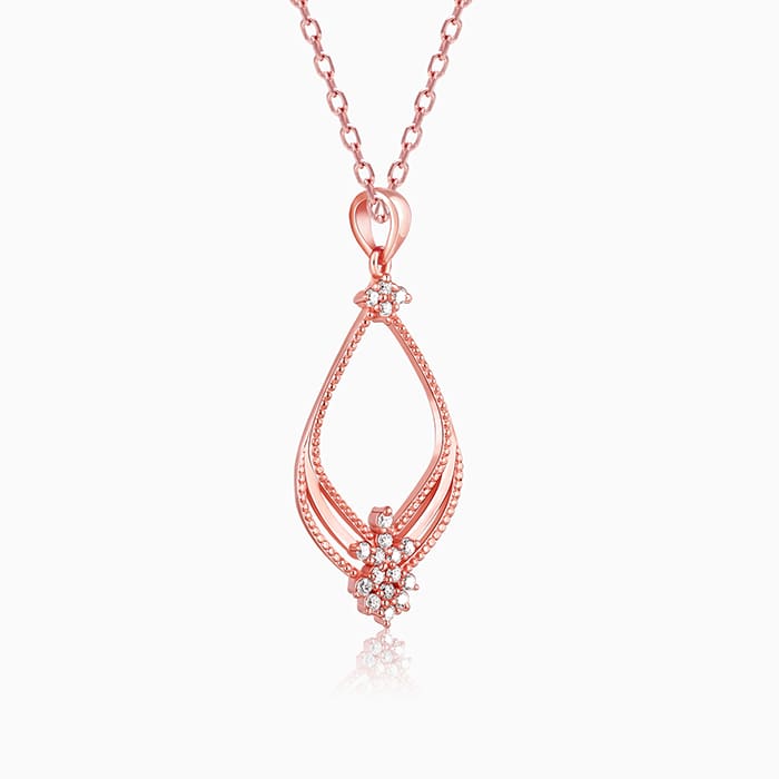 Rose Gold Princess Pendant With Link Chain - Image 5