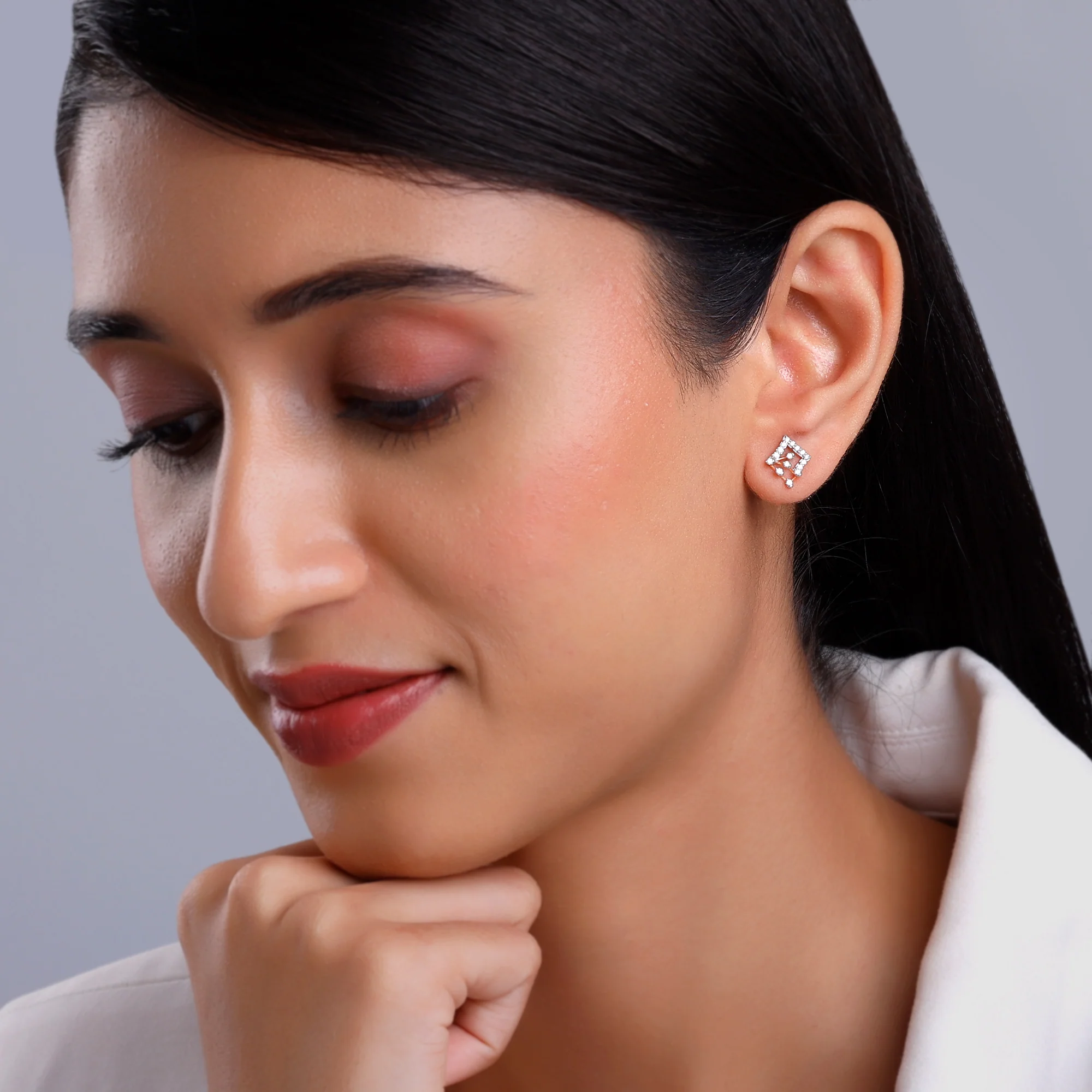 Rose Gold Prodigy Diamond Earrings - Image 3