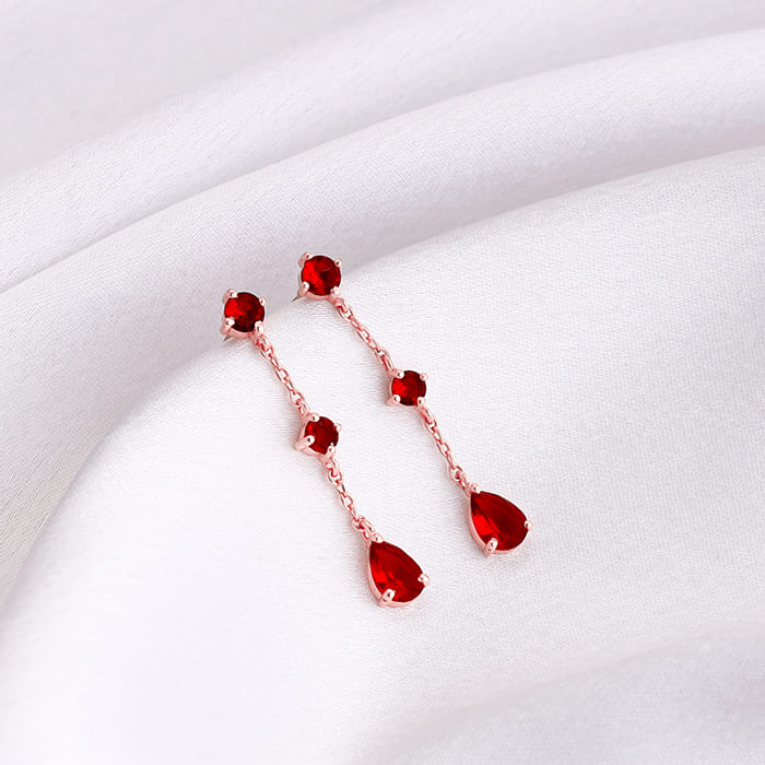 Rose Gold Queen of Love Earrings - Image 2