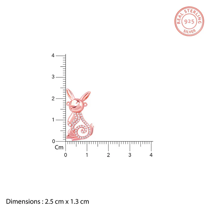 Rose Gold Rabbit Pendant With Link Chain - Image 5