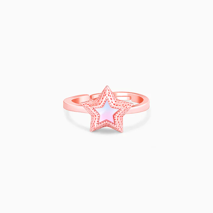 Rose Gold Radiating Star Ring