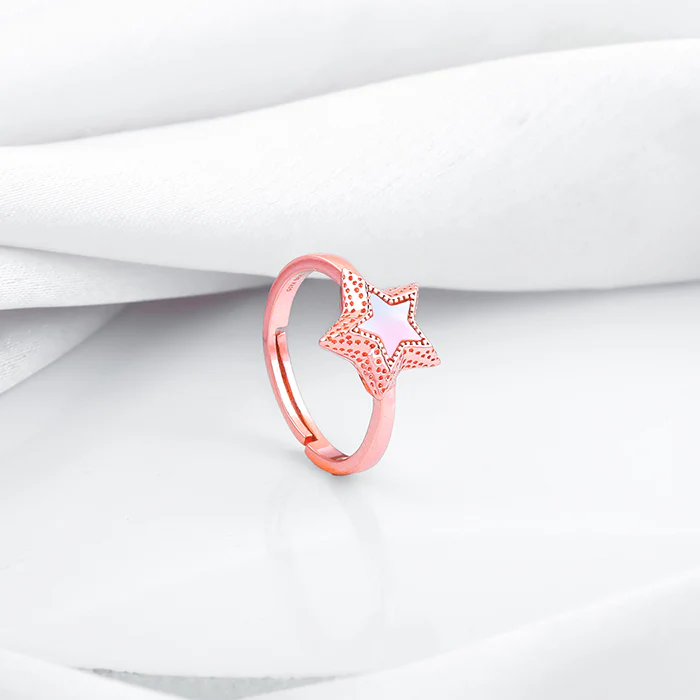 Rose Gold Radiating Star Ring - Image 2