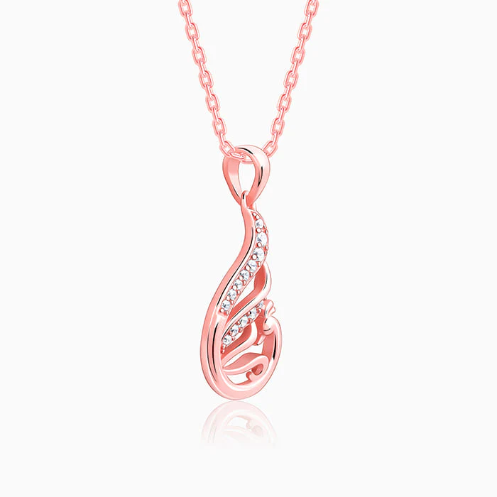 Rose Gold Ramaniya Morni Pendant With Link Chain - Image 4
