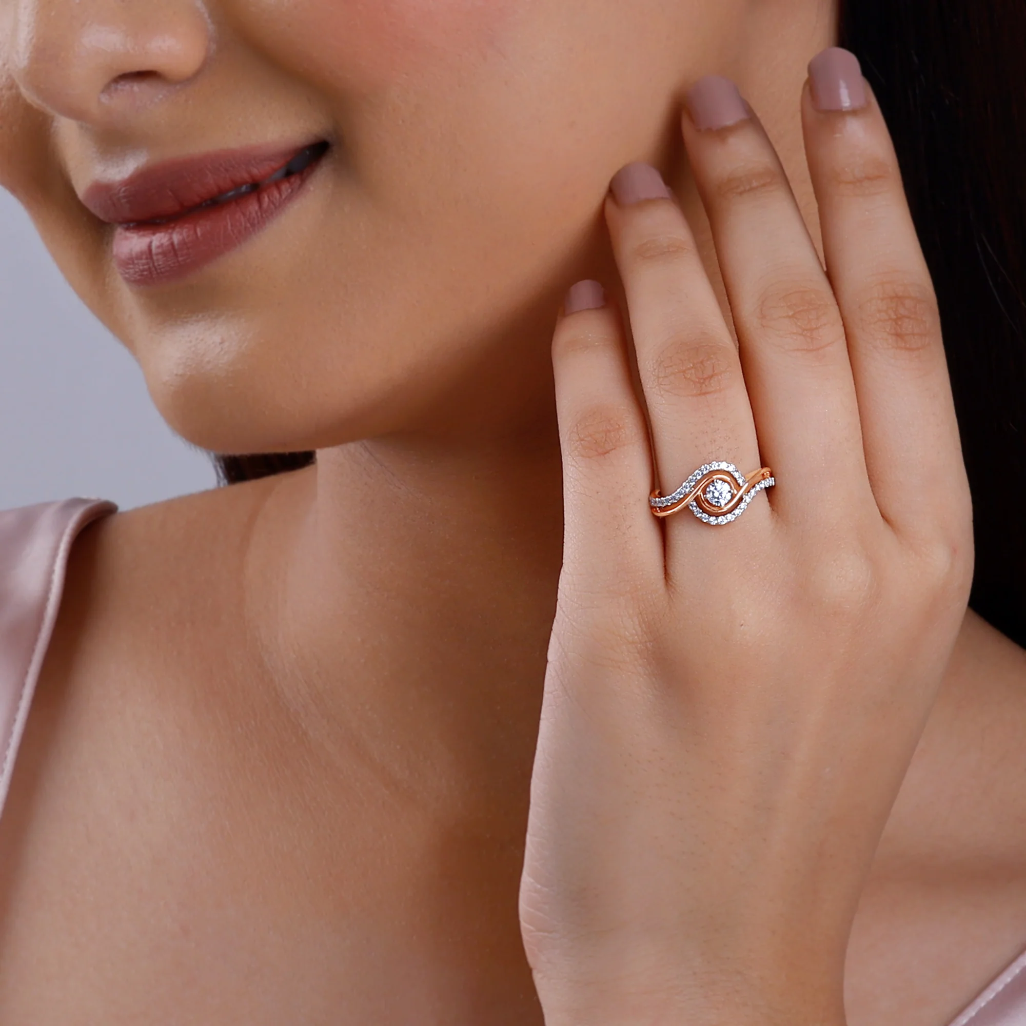 Rose Gold Rhea Solitaire Lab Grown Diamond Ring - Image 4
