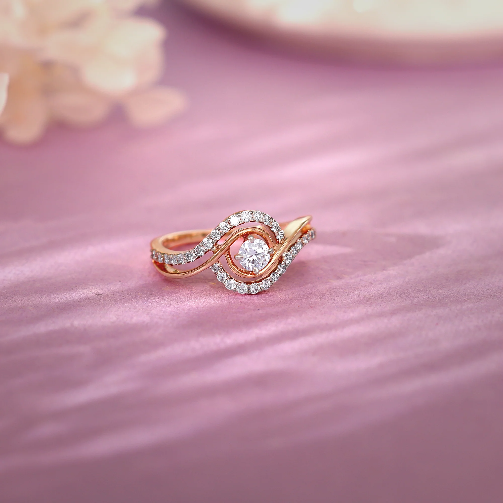Rose Gold Rhea Solitaire Diamond Ring - Image 2