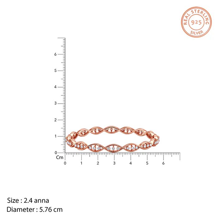 Rose Gold Riverwyn Bangle (Size 2.4) - Image 4