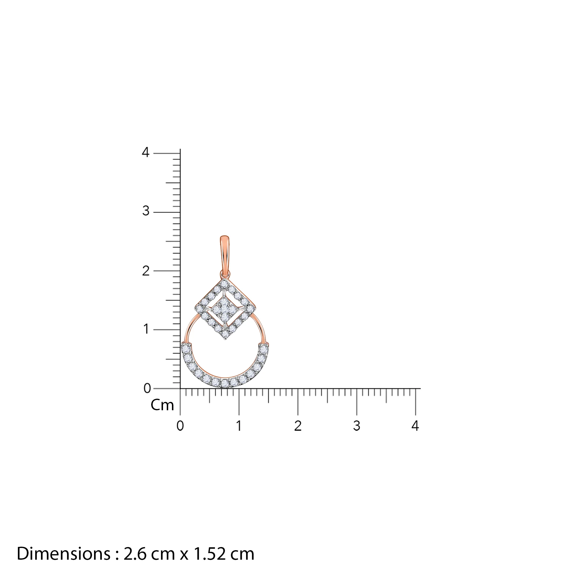 Rose Gold Rolling In Sparkle Lab Grown Diamond Pendant - Image 6