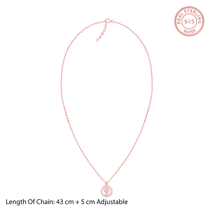 Rose Gold Rotatable You Complete Me Pendant With Link Chain - Image 8
