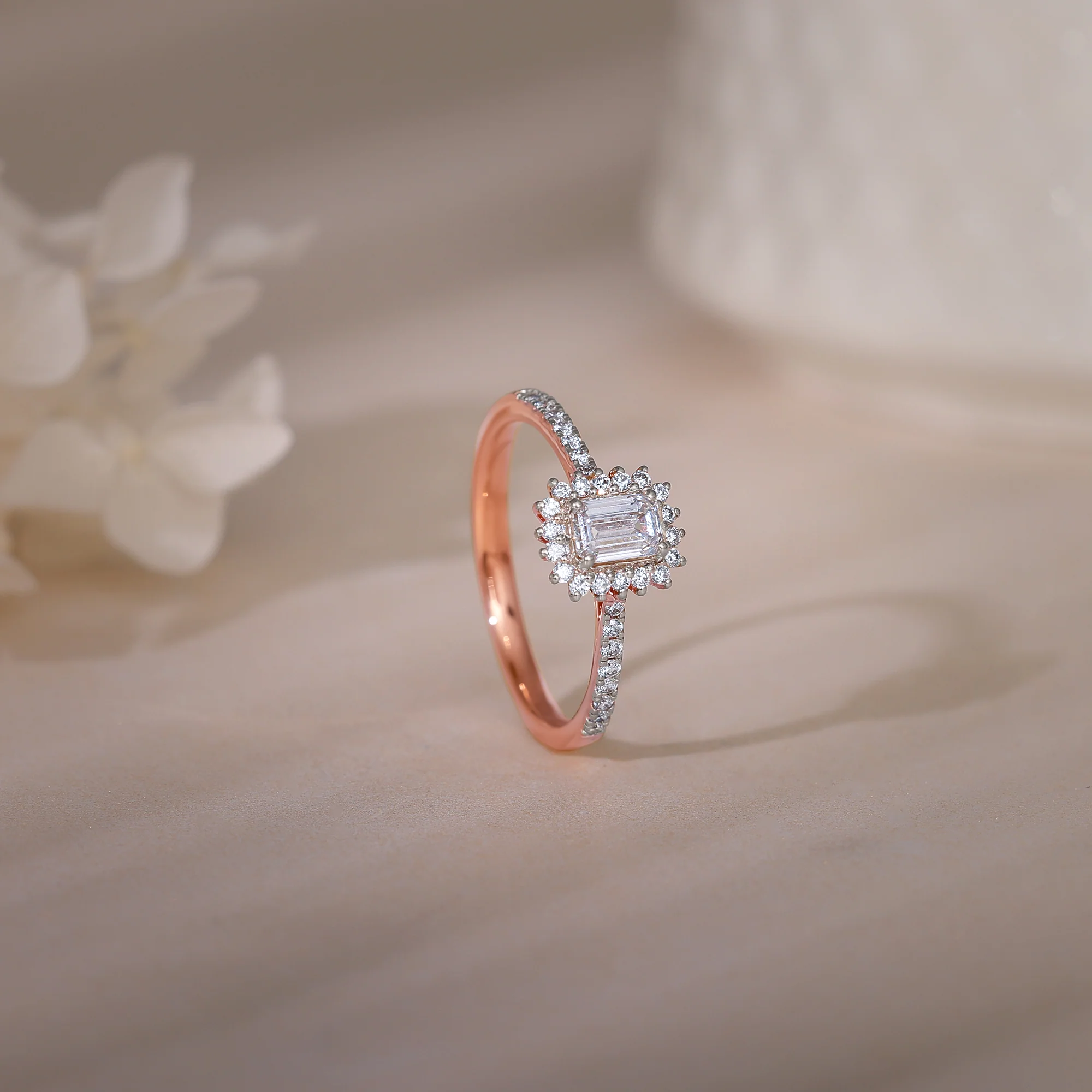 Rose Gold Sanguine Solitaire Lab Grown Diamond Ring - Image 2