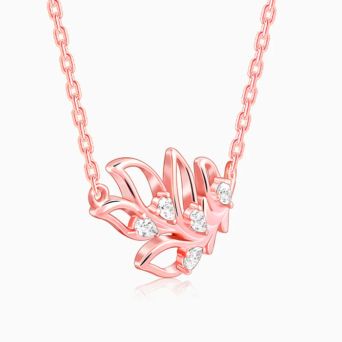 Rose Gold Saumya Mor Pankh Necklace - Image 5