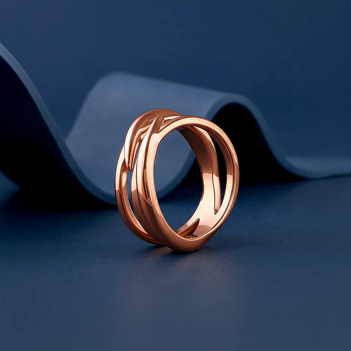 Rose Gold Sculptural Ring (Size 12) - Image 2