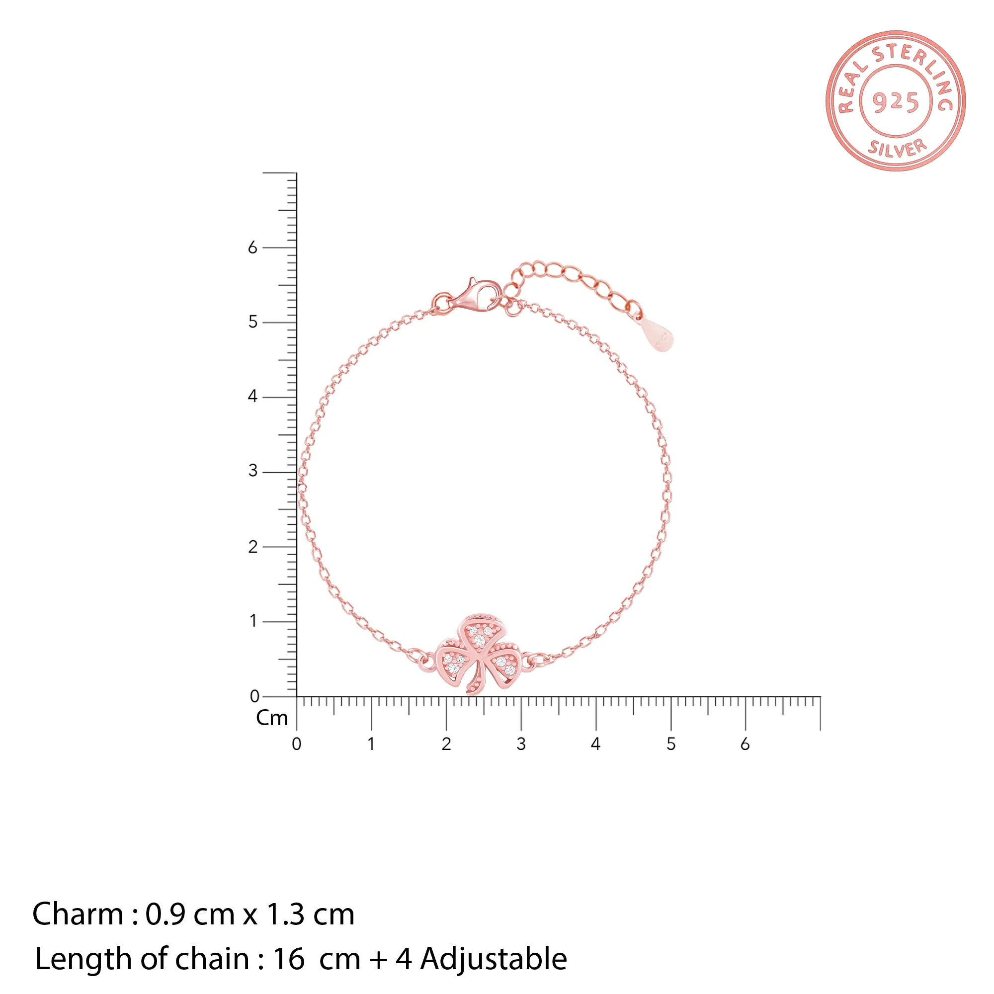 Rose Gold Shamrock Bracelet - Image 4