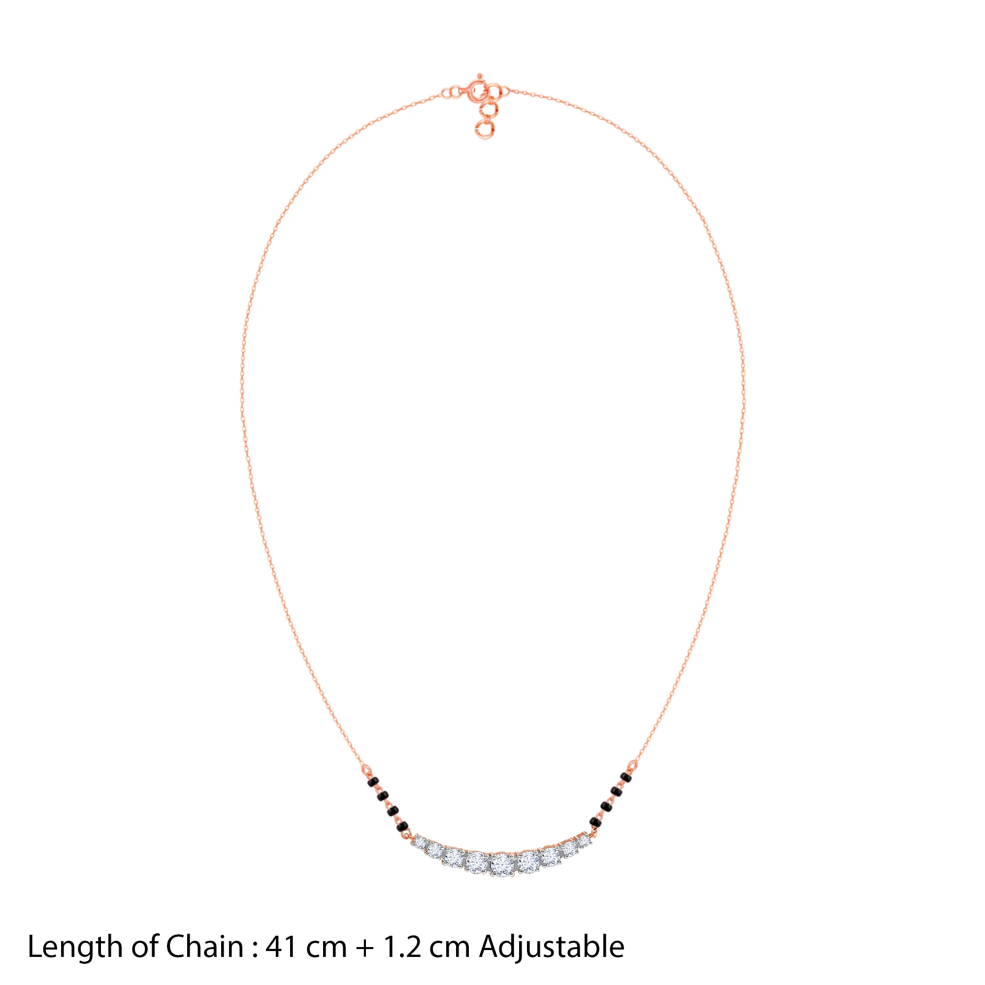 Rose Gold Shilpa Lab Grown Diamond Mangalsutra - Image 5