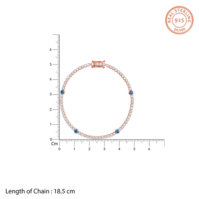 Rose Gold Shiney Tennis Bracelet - Image 4