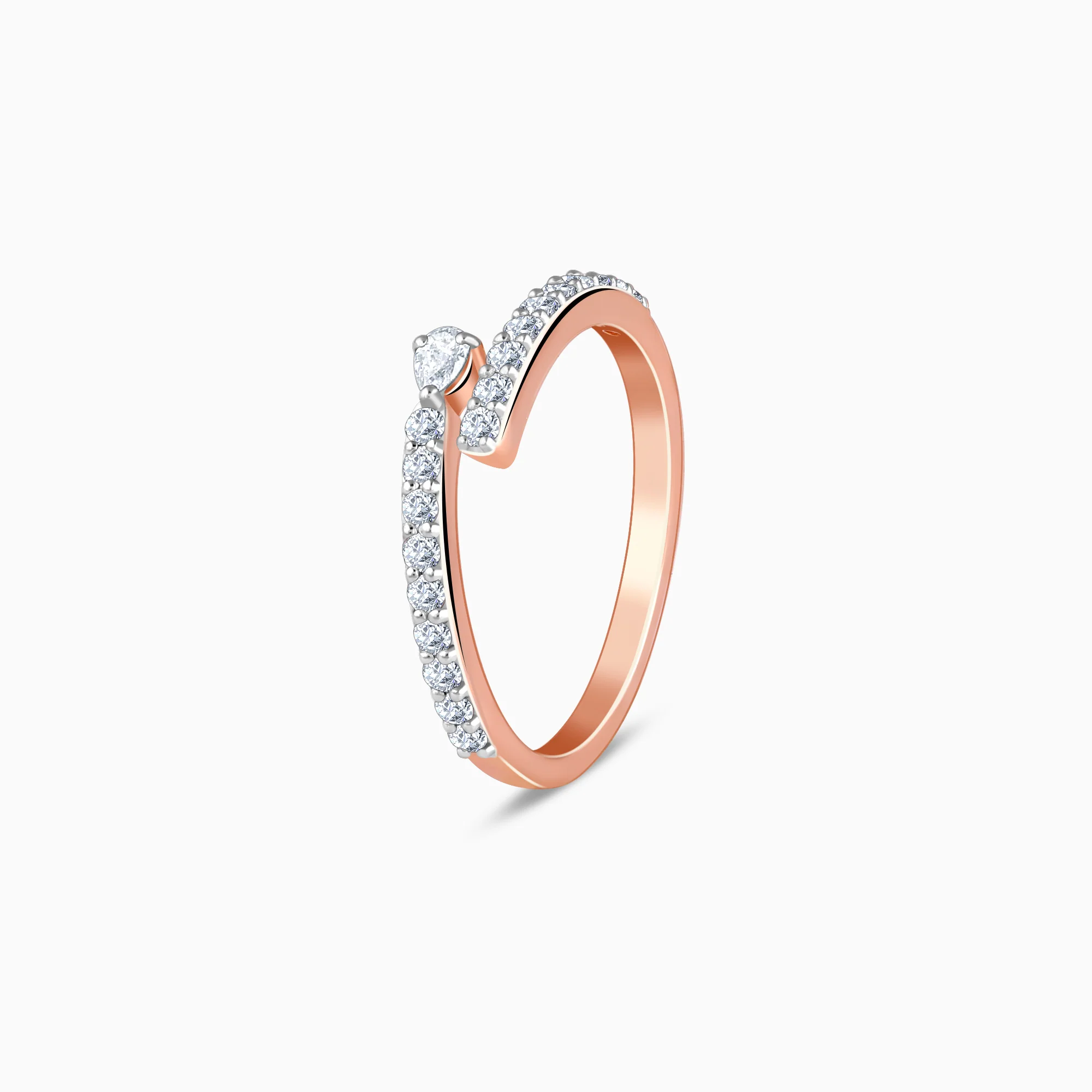 Rose Gold Shooting Star Lab Grown Diamond Ring - Image 4