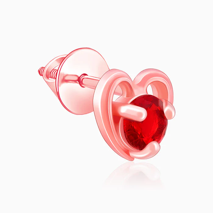 Rose Gold Cute Love Studs - Image 4